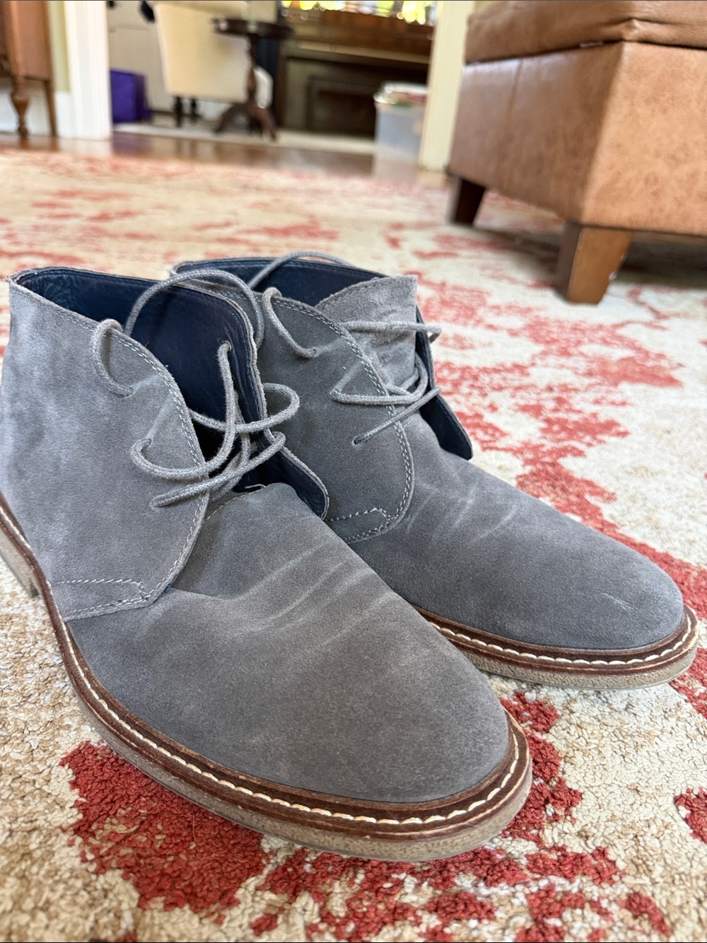 Hawke & Co Gray Suede Chukka Boots